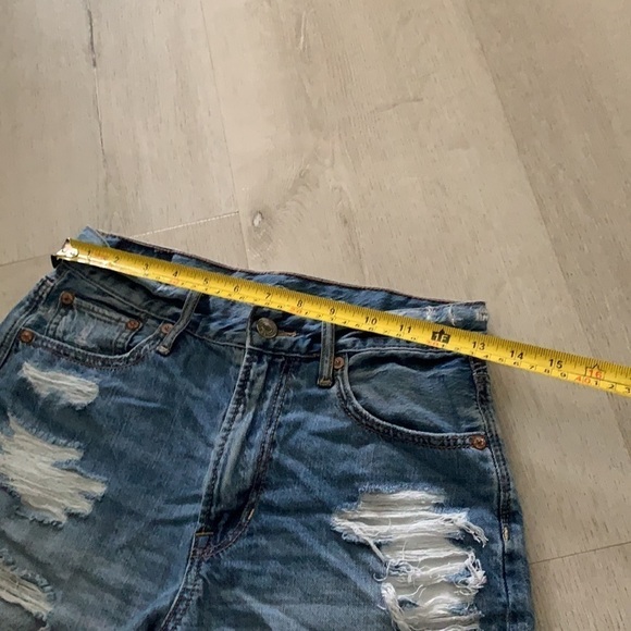 American Eagle 90’s Boyfriend Jean Size 00 Distressed boho festive summer beach - Picture 9 of 13